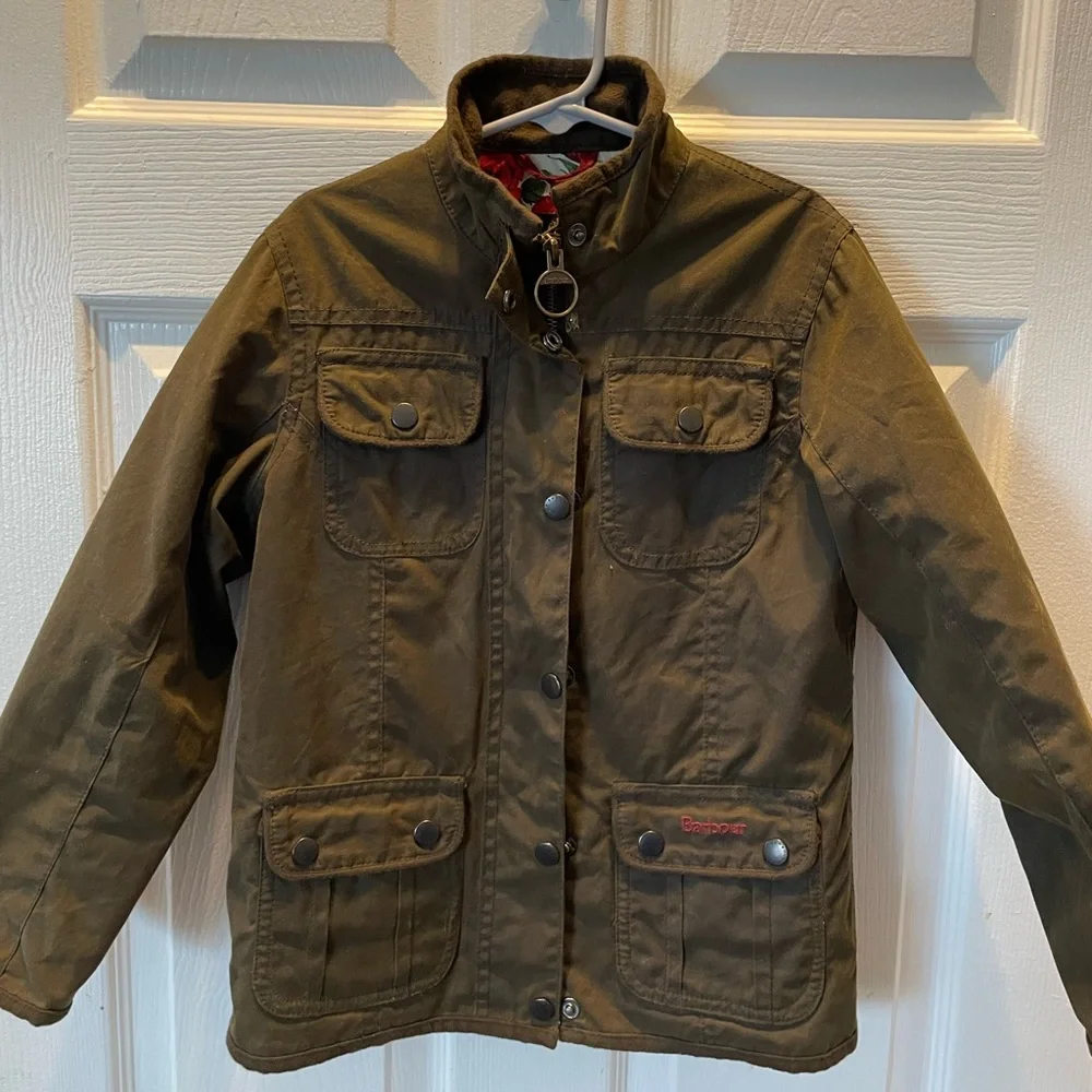 Barbour liberty rose waxed jacket (girls) - Picture 1 of 6